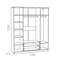 НМ 011.84 Х Шкаф комбинированный "Оливия" в Елабуге - elabuga.mebel24.online | фото 3