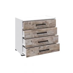 Спальня Соната Комод (Белый/Дуб юкон) в Елабуге - elabuga.mebel24.online | фото 2