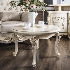 Стол журнальный круглый Джоконда (крем глянец) в Елабуге - elabuga.mebel24.online | фото 3
