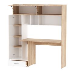 Стол компьютерный ПКС-1 (дуб сонома/белый глянец) в Елабуге - elabuga.mebel24.online | фото 3