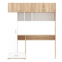 Стол компьютерный ПКС-1 (дуб сонома/белый глянец) в Елабуге - elabuga.mebel24.online | фото 4