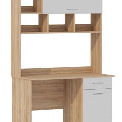 Стол компьютерный ПКС-2 (Дуб сонома/Белый глянец) в Елабуге - elabuga.mebel24.online | фото 2