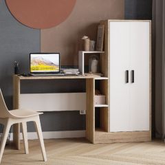 Стол компьютерный СКМ-1 ЛДСП Белый/Дуб сонома в Елабуге - elabuga.mebel24.online | фото