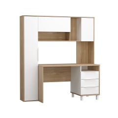 Стол рабочий 12.95 N Комфорт (Дуб сонома, Белый PE шагрень) в Елабуге - elabuga.mebel24.online | фото 2