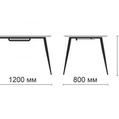 Стол раздвижной Корсика В1 (Бискайская сосна/черный) в Елабуге - elabuga.mebel24.online | фото 2