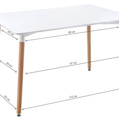 Стол деревянный Table 110х70х73 white / wood в Елабуге - elabuga.mebel24.online | фото 2