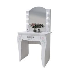 Стол туалетный Розалия №12 + ПОДСВЕТКА (лиственница белая, омела) в Елабуге - elabuga.mebel24.online | фото
