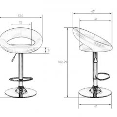 Стул барный DOBRIN MIRA LM-5001 (синий) в Елабуге - elabuga.mebel24.online | фото 3