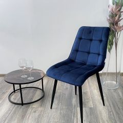 Стул CHIC BLUVEL-86 NAVY BLUE / черный каркас М-City в Елабуге - elabuga.mebel24.online | фото 5