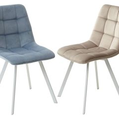 Стул CHILLI SQUARE G108-56 пудровый синий, велюр/ белый каркас М-City в Елабуге - elabuga.mebel24.online | фото 3