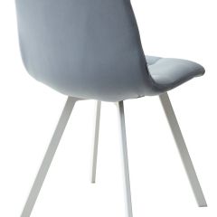 Стул CHILLI SQUARE G108-56 пудровый синий, велюр/ белый каркас М-City в Елабуге - elabuga.mebel24.online | фото 4