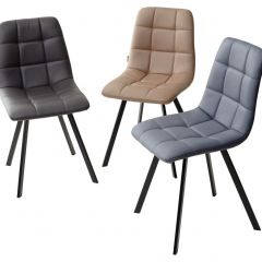 Стул CHILLI SQUARE HK017-09 серо-черничный, PU/ черный каркас М-City в Елабуге - elabuga.mebel24.online | фото 2