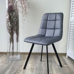 Стул CHILLI SQUARE HK017-09 серо-черничный, PU/ черный каркас М-City в Елабуге - elabuga.mebel24.online | фото 5