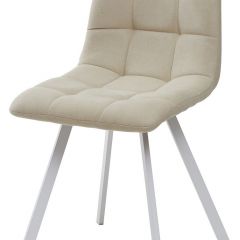 Стул CHILLI SQUARE UF860-01B бежевый, ткань/ белый каркас М-City в Елабуге - elabuga.mebel24.online | фото