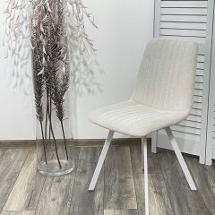 Стул ELVIS WZ2042-18 белая галька фактурный велюр / белый каркас М-City в Елабуге - elabuga.mebel24.online | фото