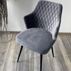 Стул HERMAN 360 град. СЕРЫЙ #27, велюр / черный каркас М-City в Елабуге - elabuga.mebel24.online | фото