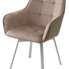 Стул MAVERICK 360 град. поворот. BLUVEL-40 BEIGE/ белый каркас, М-City в Елабуге - elabuga.mebel24.online | фото