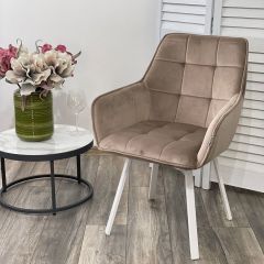 Стул MAVERICK 360 град. поворот. BLUVEL-40 BEIGE/ белый каркас, М-City в Елабуге - elabuga.mebel24.online | фото 2