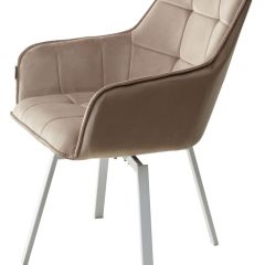 Стул MAVERICK 360 град. поворот. BLUVEL-40 BEIGE/ белый каркас, М-City в Елабуге - elabuga.mebel24.online | фото 8