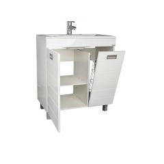 Тумба под умывальник Elen 75 Cube без ящика и корзиной для белья Домино (DC5003T) в Елабуге - elabuga.mebel24.online | фото 2