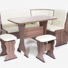 ОРХИДЕЯ Уголок кухонный (кожзам-Борнео крем) ясень в Елабуге - elabuga.mebel24.online | фото
