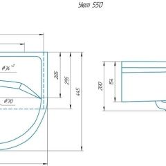 Умывальник мебельный "Уют 55" в Елабуге - elabuga.mebel24.online | фото 2