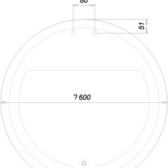 Зеркало Halo 600х600 с тёплой подсветкой Sansa (SH1065Z) в Елабуге - elabuga.mebel24.online | фото 2