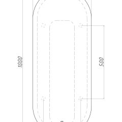 Зеркало Кито 1000х400 с подсветкой Домино (GL7047Z) в Елабуге - elabuga.mebel24.online | фото 2