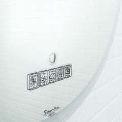 Зеркало Moon 72 white с подсветкой Sansa (SMo1046Z) в Елабуге - elabuga.mebel24.online | фото 4