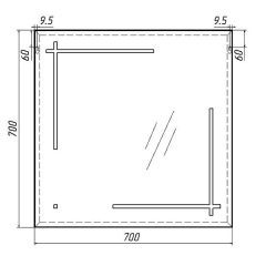 Зеркало Ray 70 black с подсветкой Sansa (SR1038Z) в Елабуге - elabuga.mebel24.online | фото 6