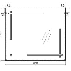 Зеркало Ray 80 black с подсветкой Sansa (SR1037Z) в Елабуге - elabuga.mebel24.online | фото 7