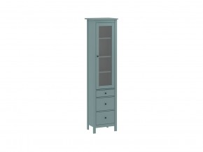 2.08.07.120.6 САГА шкаф с витриной 50 темно-бирюзовый RU в Елабуге - elabuga.mebel24.online | фото