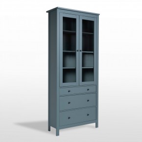 2.08.07.130.6 САГА шкаф с витриной 90 темно-бирюзовый RU в Елабуге - elabuga.mebel24.online | фото