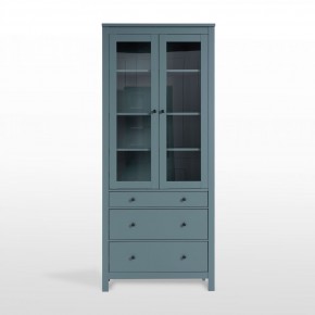 2.08.07.130.6 САГА шкаф с витриной 90 темно-бирюзовый RU в Елабуге - elabuga.mebel24.online | фото 2