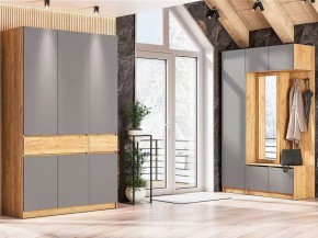 АВИНЬОН Прихожая Пенал (Дуб Крафт золотой/Графит серый) в Елабуге - elabuga.mebel24.online | фото 4