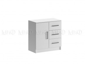 БАСЯ Комод с 3-мя ящиками, дверью (белый) в Елабуге - elabuga.mebel24.online | фото