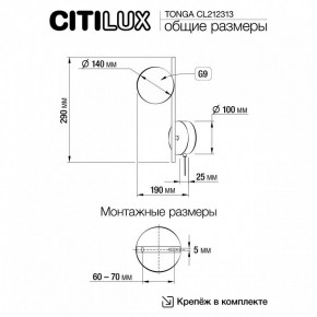 Бра Citilux Tonga CL212313 в Елабуге - elabuga.mebel24.online | фото 8