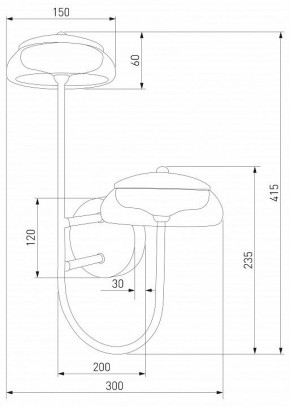 Бра Eurosvet Fungo 50388/2 LED черный в Елабуге - elabuga.mebel24.online | фото 5