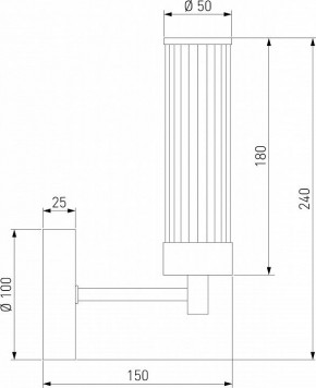 Бра Eurosvet Oriens 60166/1 латунь в Елабуге - elabuga.mebel24.online | фото 2