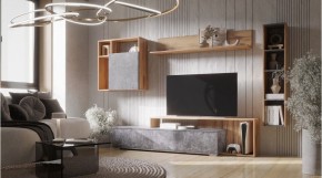 ДАЛЛАС Гостиная (модульная) цемент темный в Елабуге - elabuga.mebel24.online | фото