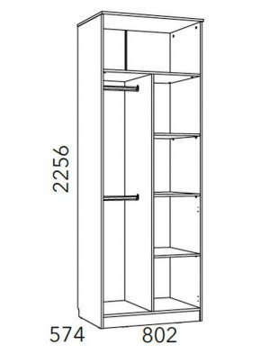 Детская Фанк Шкаф для одежды НМ 014.07 М в Елабуге - elabuga.mebel24.online | фото 3