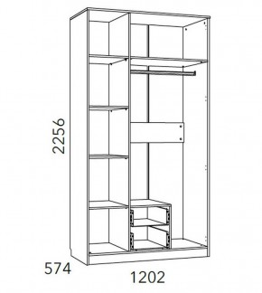 Детская Фанк Шкаф комбинированный НМ 013.08-01 М1 в Елабуге - elabuga.mebel24.online | фото 3