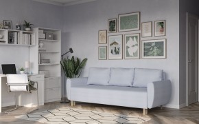 Диван-кровать Тулисия пастельно-голубой, ткань рогожка в Елабуге - elabuga.mebel24.online | фото 4