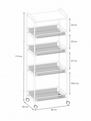 Э 410 Ч Этажерка "Ладья 35КС" Черный в Елабуге - elabuga.mebel24.online | фото