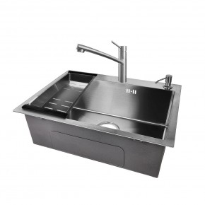 EMB-119 Satine  PROMO (Мойка, Смеситель, Дозатор, Корзина) в Елабуге - elabuga.mebel24.online | фото