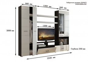 Гостиная Альфа МДФ (Венге/Белый глянец) в Елабуге - elabuga.mebel24.online | фото 3