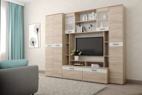 Гостиная Белла (Дуб Сонома/Белый глянец) в Елабуге - elabuga.mebel24.online | фото