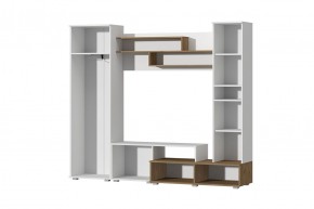 Гостиная Юна (Белый текстурный/Дуб крафт золотой) в Елабуге - elabuga.mebel24.online | фото 2