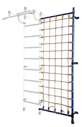 Дополнительная стойка к пристенному ДСК с сеткой для лазания, цв. синий в Елабуге - elabuga.mebel24.online | фото
