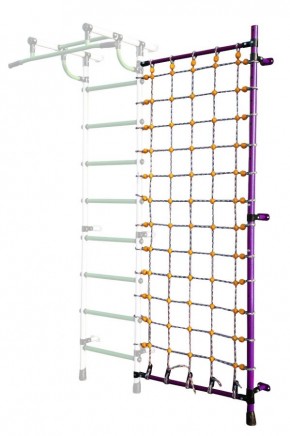 Дополнительная стойка к пристенному ДСК с сеткой для лазания, цв. фиолетовый в Елабуге - elabuga.mebel24.online | фото